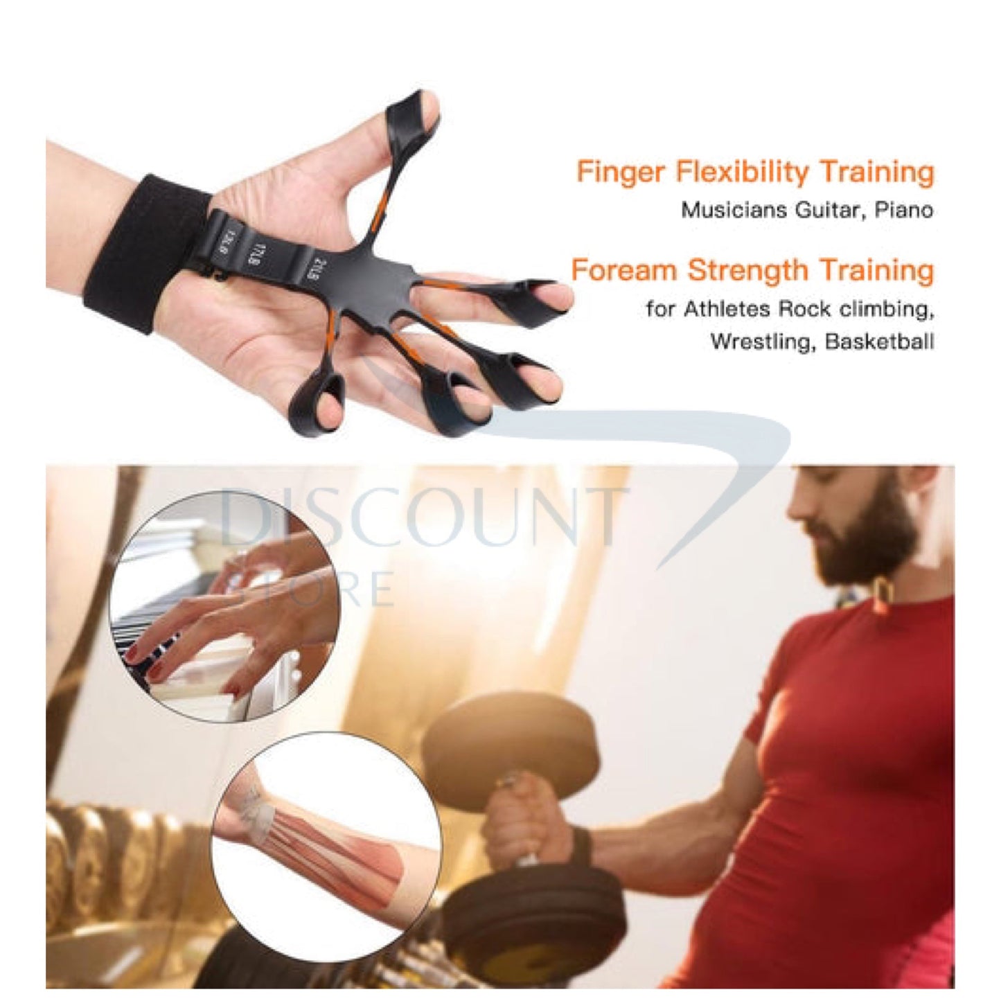 Adjustable Hand Grip Strengthener Finger Exerciser