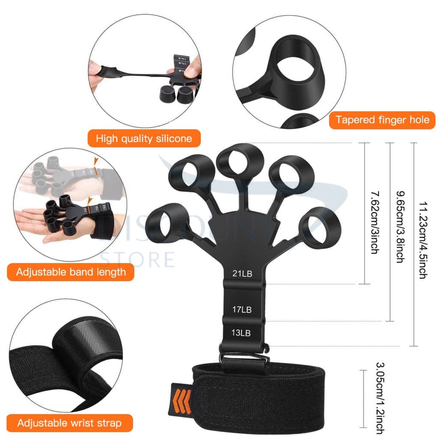 Adjustable Hand Grip Strengthener Finger Exerciser