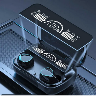 M10 Earbuds With Microphone– Touch Wireless Airdots Pro+ Power Bank -