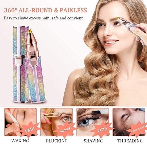 Original Flawless 2 in 1 Eyebrow Trimmer Blawless Hair Remover Rechargeable Painless Facial Hair Remover